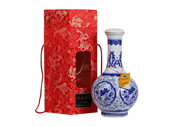 唐山咸亨黄酒回收珍品咸亨三十年花雕酒青瓷瓶盒装绍兴黄酒2.5L