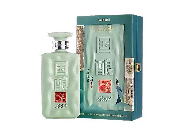 唐山古越龙山黄酒回收国酿1959青玉只此青绿联名款二十年陈酿黄酒礼盒