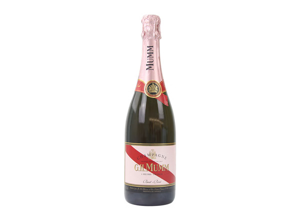 唐山回收​玛姆红带香槟老款桃红玫瑰粉红玛姆香槟酒G.H. Mumm Brut Rose